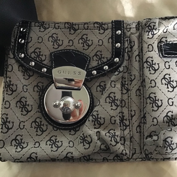 Guess Canvas Messenger Bag - Picture 2 of 5